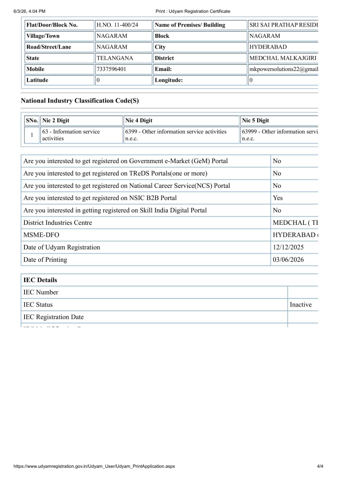 UDYAM Page 4